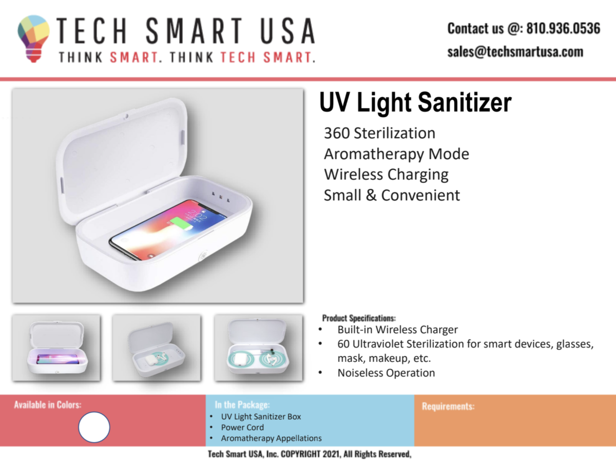 UV Light Sanitizer Tech Smart USA, Inc.